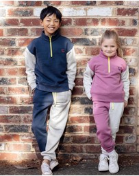 Olive & The Captain - Mauve Cosy Block Zip Jumper