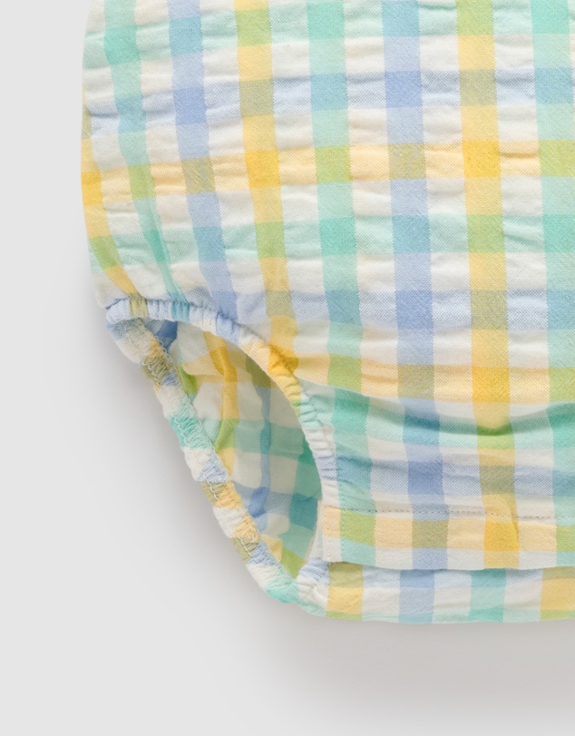 Purebaby - Check Overall -Kids-Babies