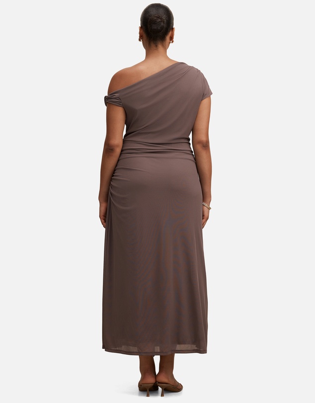 Forever New Curve - Piper Curve Draped Tie Mesh Midi Dress