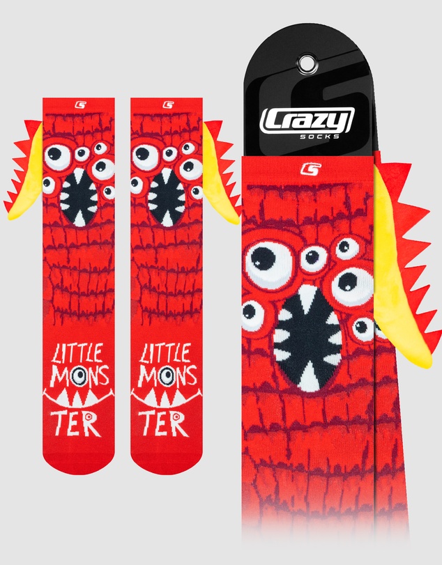 Crazy Skates - Crazy Socks Monster Red Knee-High Socks