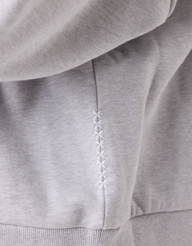 Zanerobe - Box Crop Hood Grey Marle