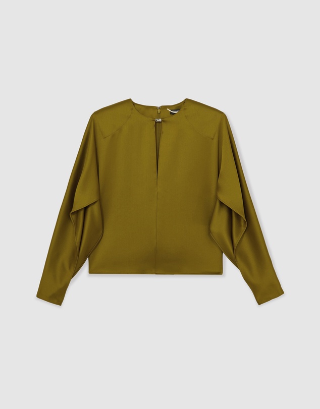REISS - ATELIER Mina Satin Turn-Lock Top