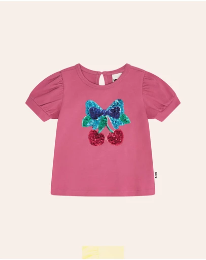 Huxbaby - Sequin Cherry Festive Short Sleeve Tee - Babies-Teens