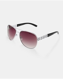 Mestige - Sunset Dreams Sunglasses embellished with crystals from Swarovski® - Silver and Black