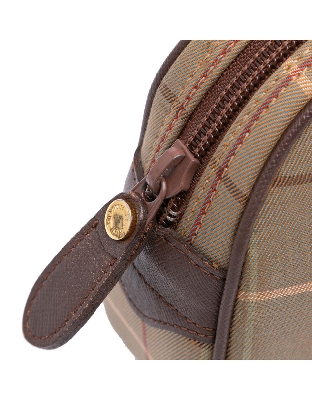 Pre-Loved by Azura Reborn - Pre-Loved burberry Textile Accessory Bag with Plaid Pattern and Zip Closure