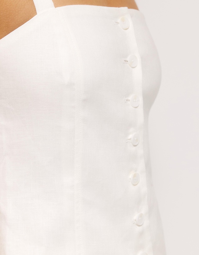AERE - Gia Button Front Linen Cami