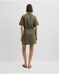 Country Road - Organically Grown Linen Mini Linen Shirt Dress
