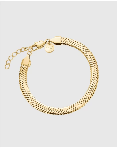 Rosefield - Large Snake Gold-Tone Bracelet