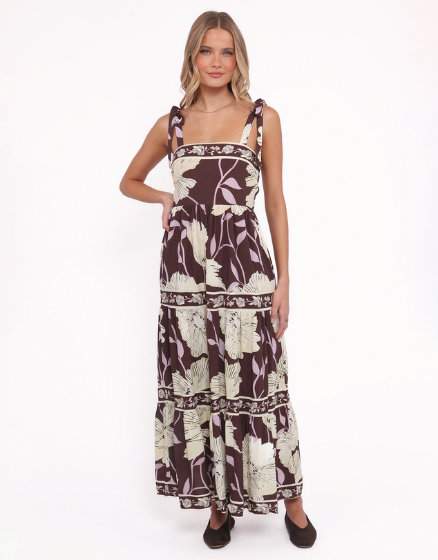 Petal & Pup - Leonor Maxi Dress - Yellow Brown Floral