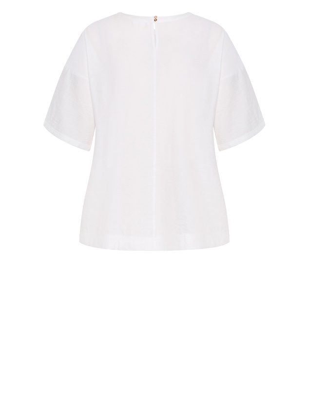 City Chic - Plus size Alexi Relaxed Top - ivory