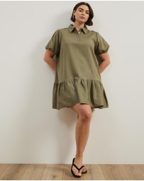 Atmos&Here Curvy - Lola Linen Blend Shirt Dress