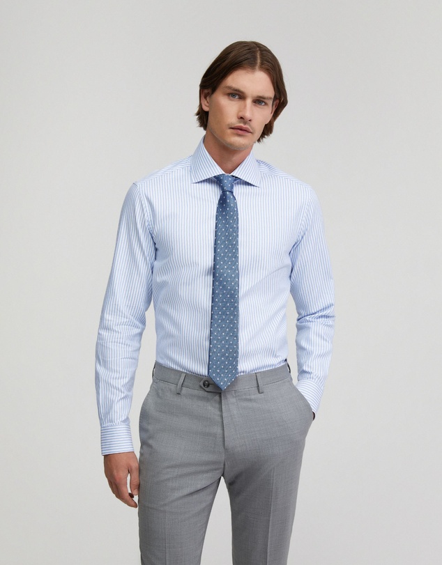 Oxford - Trafalgar Cotton Striped Shirt