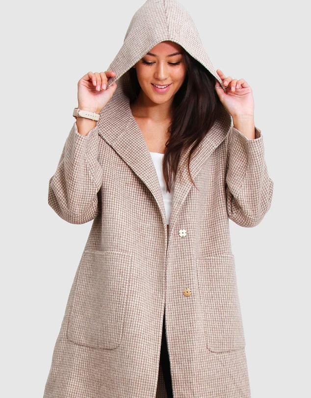 Belle & Bloom - Walk This Way Wool Blend Hooded Coat