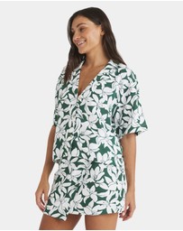 Roxy - Womens Khloe Salty Water Short Sleeve Shirt