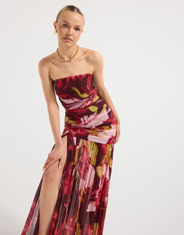 Pasduchas - Faye Strapless Maxi Blur Dress