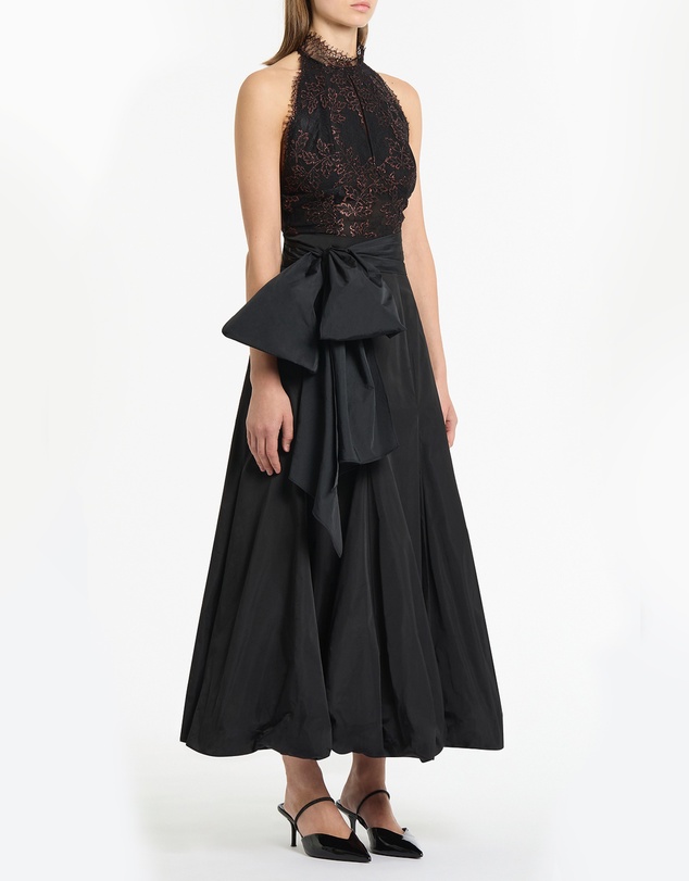 Carla Zampatti - Black Metallic Lace Halter Top