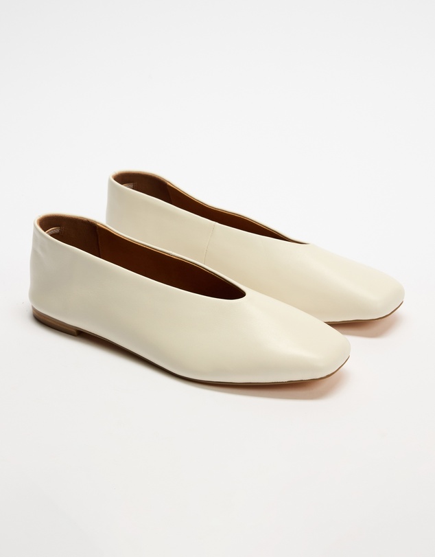 AERE - Lani Leather Ballet Flats