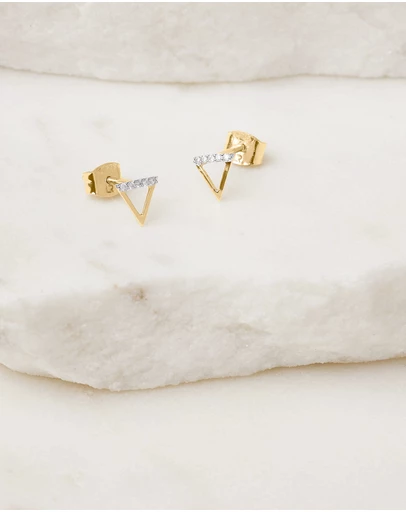 Luna Rae - Solid Gold - Water Element Diamond Studs