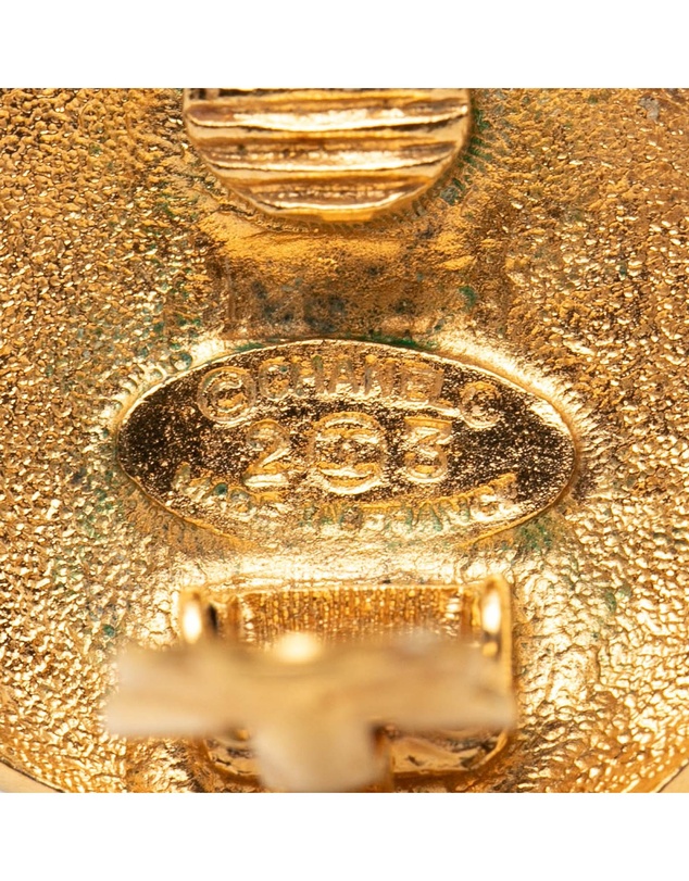 Pre-Loved by Azura Reborn - Pre-Loved Gold Plated Logo and Lion Clip On Earrings