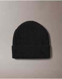 Calvin Klein - Wool Blend Signature Logo Beanie