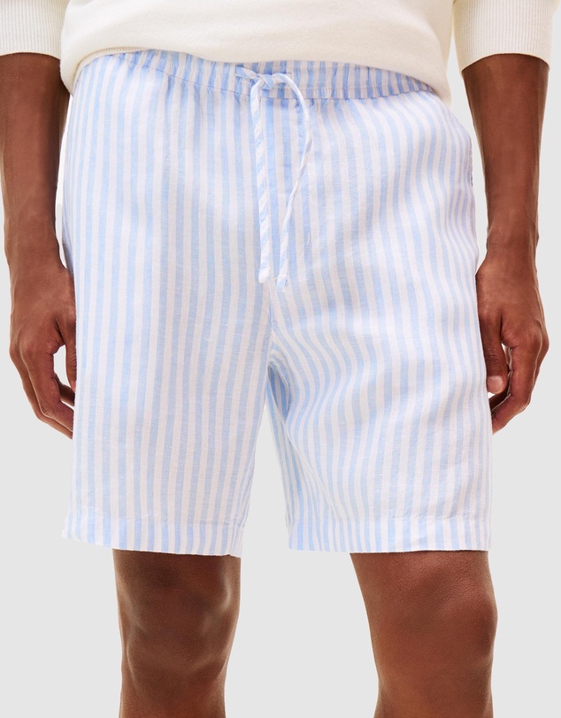Tommy Hilfiger - Mercer 7 Inch Linen Stripe Shorts