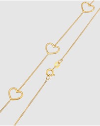 Elli Jewelry - Necklace Heart Cut-Out Design 925 Sterling Silver Gold-Plated