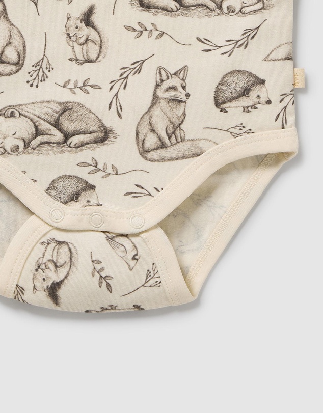 Wilson & Frenchy - Foxglove Forest Organic Bodysuit - Babies