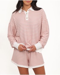 Petal & Pup - Dealia Knit Short Set - Pink Stripe