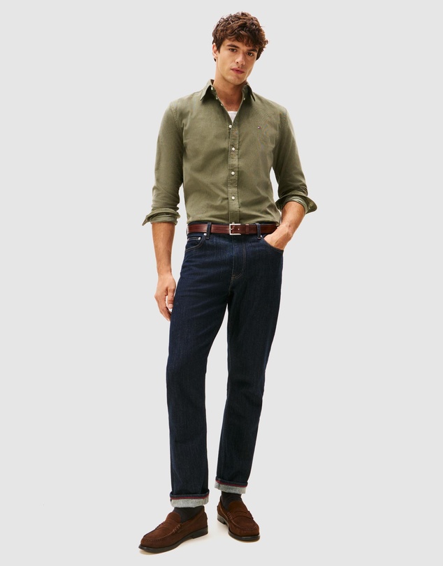 Tommy Hilfiger - Regular Fit Flag Embroidery Corduroy Shirt