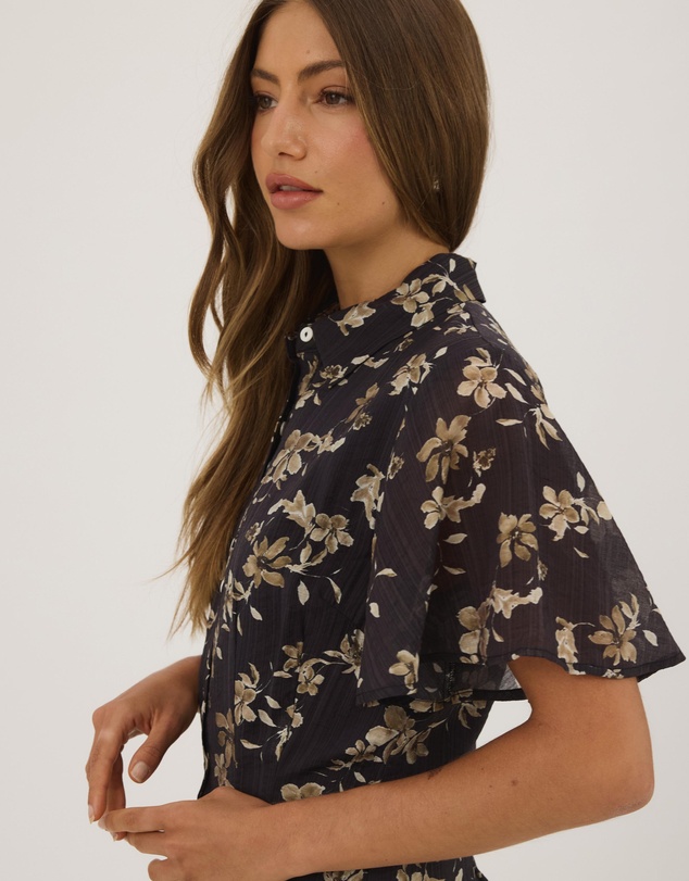Atmos&Here - Kate Pin Tuck Detail Midi Shirt Dress