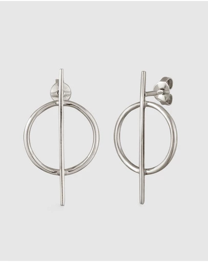 Kuzzoi - ICONIC EXCLUSIVE - Circle Stud Earrings in 925 Sterling Silver