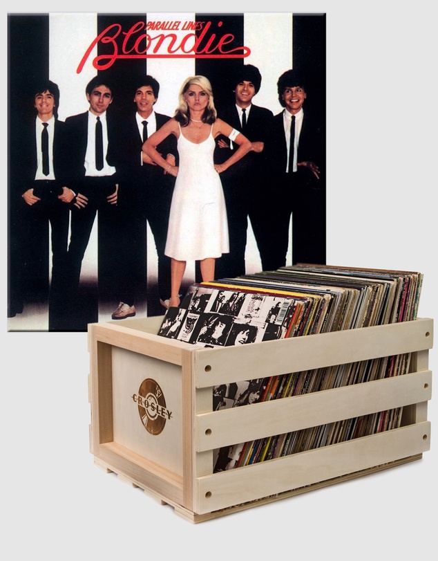 Universal Music - Crosley Record Storage Crate & Blondie - Parallel Lines - Vinyl Album Bundle