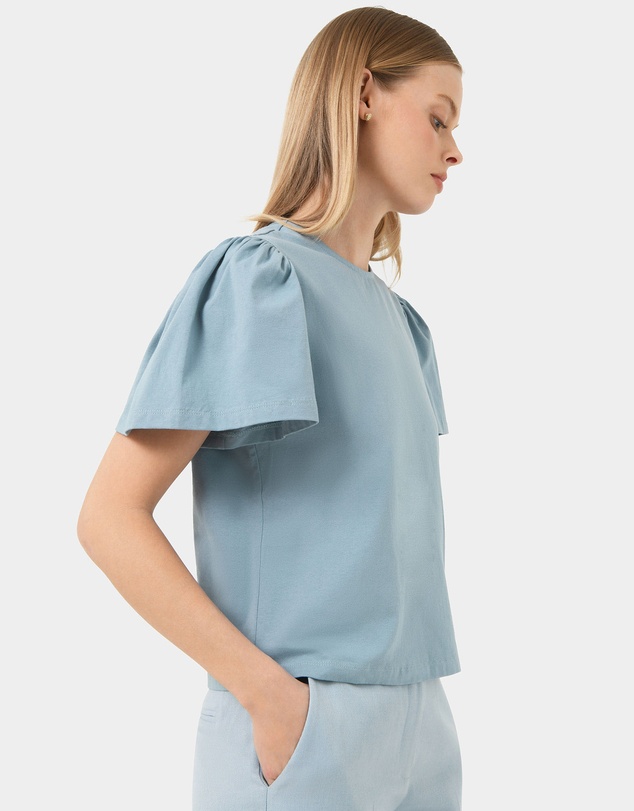 Forcast - Cayla Gathered Sleeve Tee
