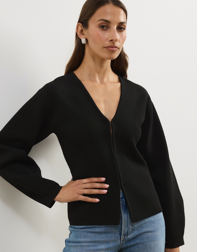Atmos&Here - Knit Cardigan With Fitted Waist