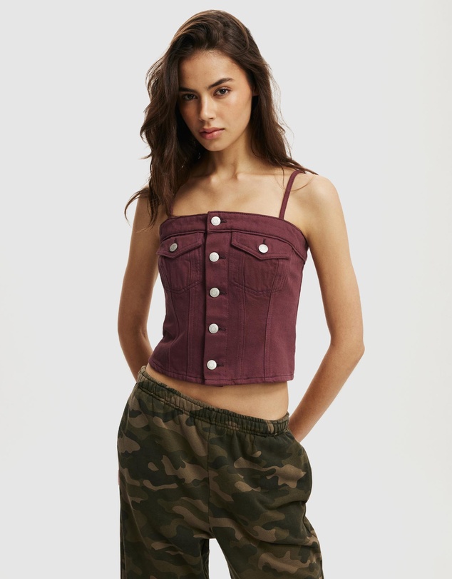Cotton On - Denim Button Top