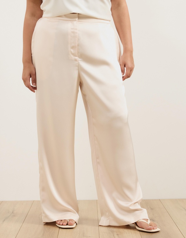 Atmos&Here Curvy - Safffy Satin Pants
