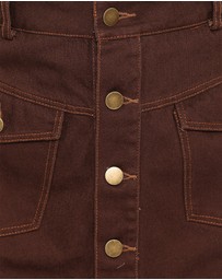 Petal & Pup - Presley Denim Skort - Dark Brown