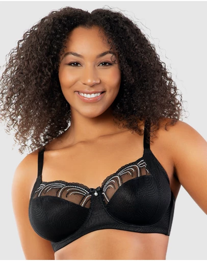Parfait - Pearl Wired Unlined Full Bust Bra With Embroidery