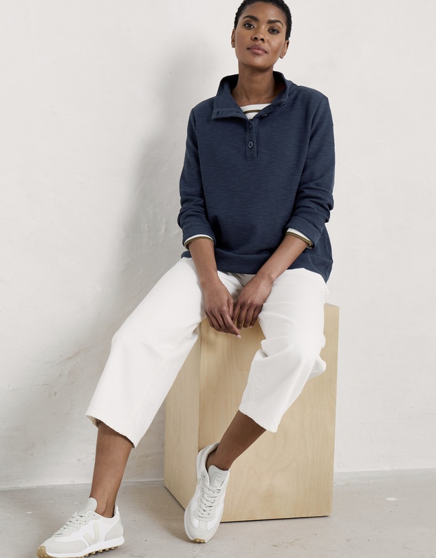 Seasalt - Seasalt Cornwall Navy Last Boat Sweatshirt