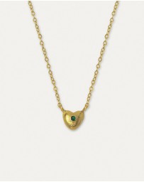 Ottoman Hands - Marina Green Heart Necklace