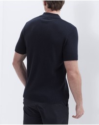 UNISON - Wavy Stitch Knit Polo
