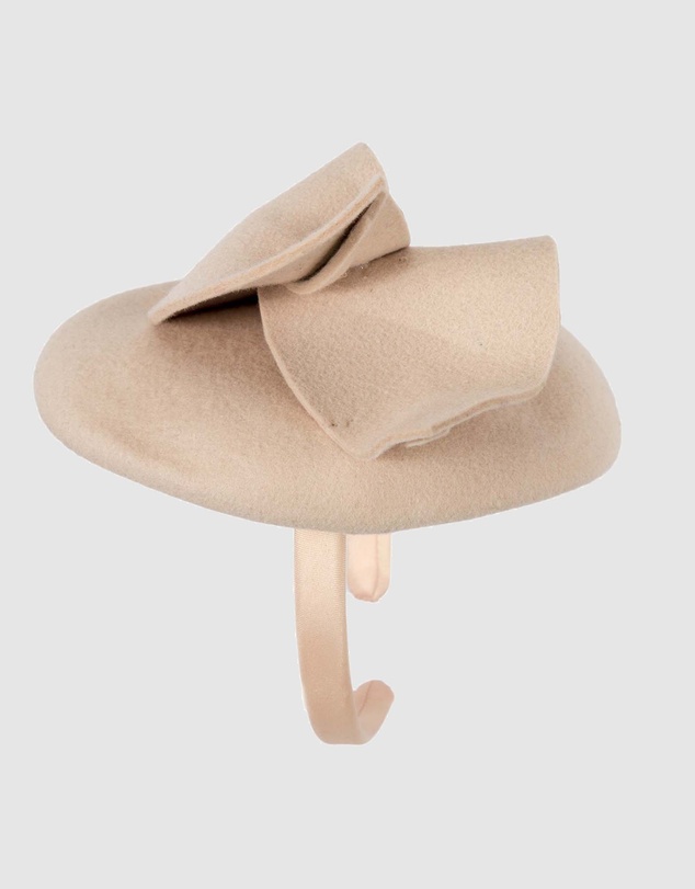 Max Alexander - Felt Winter Beige Pillbox Fascinator