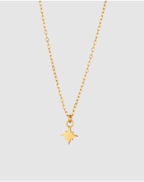 Elli Jewelry - Necklace Crystal Star 925 Sterling Silver Gold-Plated