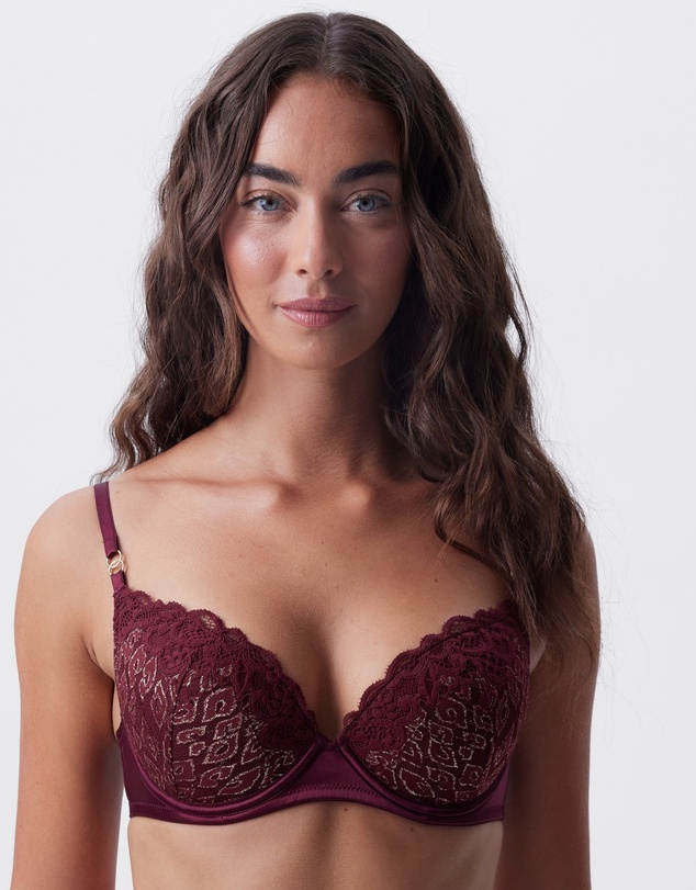 Bras N Things - Edelweis Push Up Bra - Berry