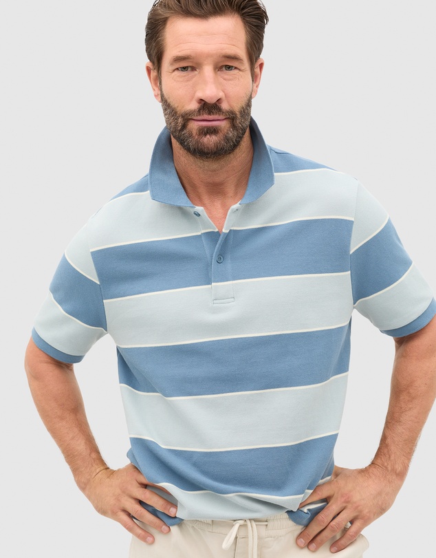 Seed Heritage - Stripe Pique Polo