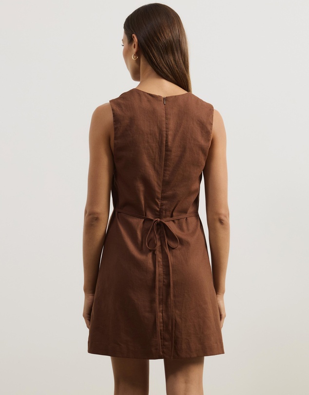 Atmos&Here - Luce Linen Blend Sleeveless Mini Dress