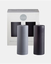 porter green - escc small pillar candle soy-blend unscented candles