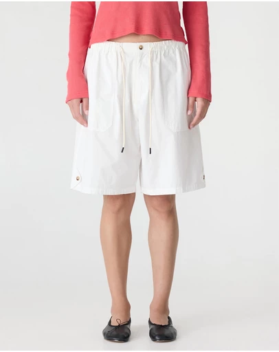 Bassike - Crushed Cotton Workwear Shorts