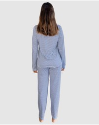 Sant And Abel - Women's Marina Jersey Knit Stripe Long PJ Set