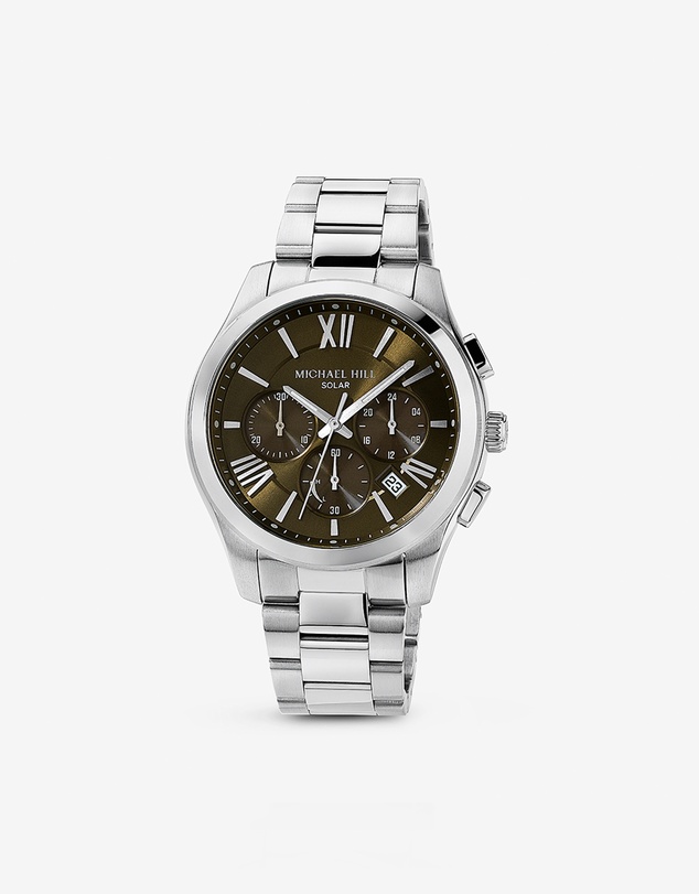 Michael Hill - Men's Solar Chronograph Watch in Stainless Steel